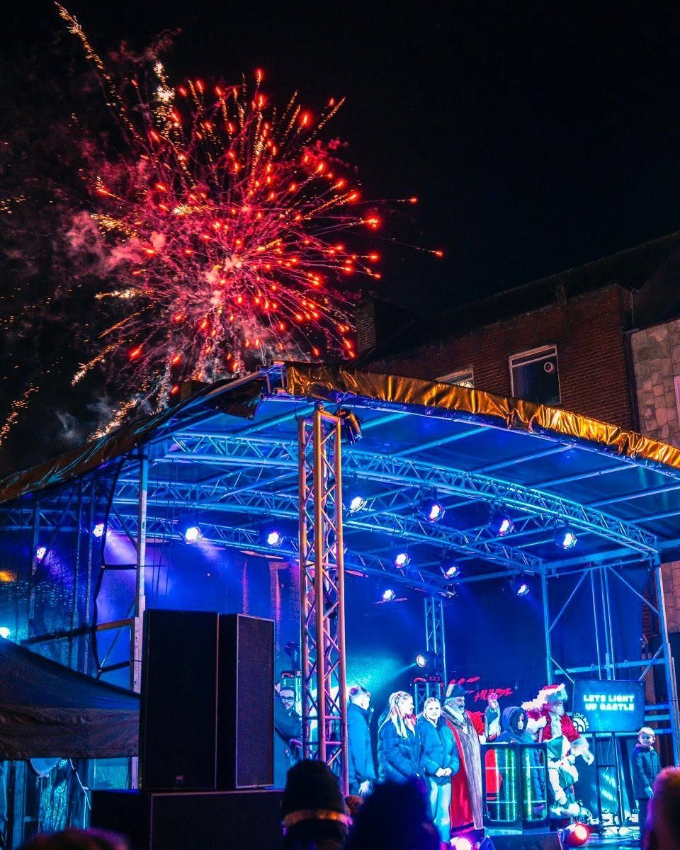 Fireworks over the Light Up Castle stage